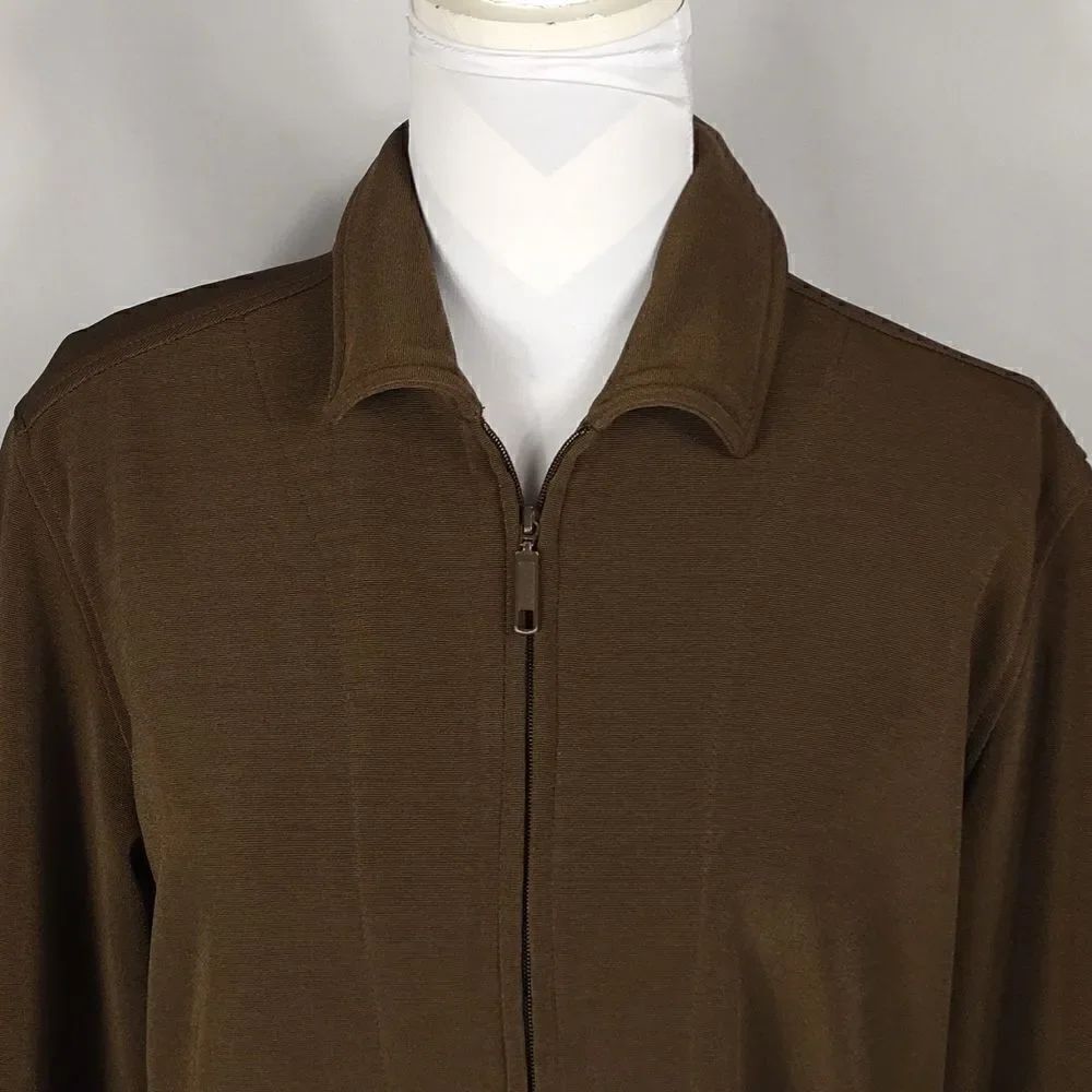 Chico's Design Green Full Zip Woman's Jacket - Picture 2 of 6